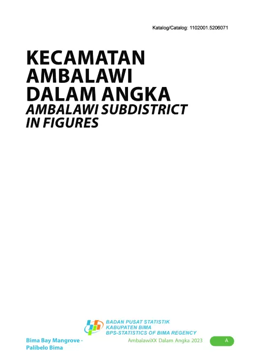 Kecamatan Ambalawi Dalam Angka 2023